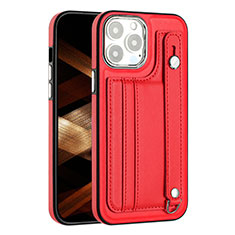 Coque Luxe Cuir Housse Etui Y02B pour Apple iPhone 15 Pro Max Rouge