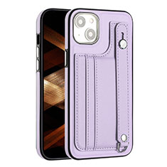 Coque Luxe Cuir Housse Etui Y02B pour Apple iPhone 15 Violet Clair