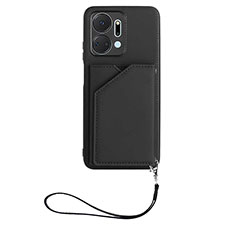 Coque Luxe Cuir Housse Etui Y02B pour Huawei Honor X7a Noir