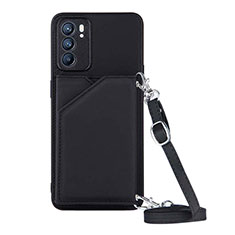 Coque Luxe Cuir Housse Etui Y02B pour Oppo Reno6 5G Noir