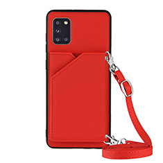 Coque Luxe Cuir Housse Etui Y02B pour Samsung Galaxy A31 Rouge