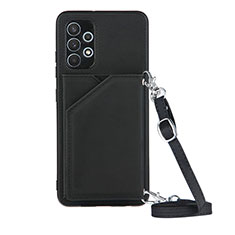 Coque Luxe Cuir Housse Etui Y02B pour Samsung Galaxy A32 5G Noir