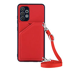 Coque Luxe Cuir Housse Etui Y02B pour Samsung Galaxy A32 5G Rouge