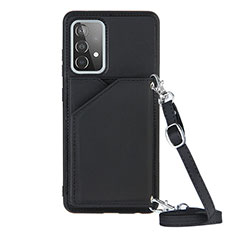 Coque Luxe Cuir Housse Etui Y02B pour Samsung Galaxy A52 5G Noir