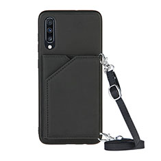 Coque Luxe Cuir Housse Etui Y02B pour Samsung Galaxy A70 Noir