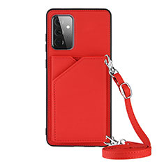 Coque Luxe Cuir Housse Etui Y02B pour Samsung Galaxy A72 5G Rouge