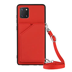 Coque Luxe Cuir Housse Etui Y02B pour Samsung Galaxy A81 Rouge