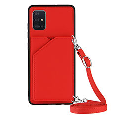 Coque Luxe Cuir Housse Etui Y02B pour Samsung Galaxy M40S Rouge