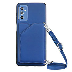 Coque Luxe Cuir Housse Etui Y02B pour Samsung Galaxy M52 5G Bleu