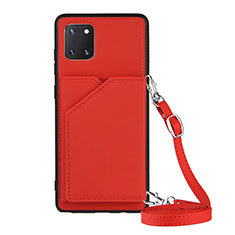 Coque Luxe Cuir Housse Etui Y02B pour Samsung Galaxy Note 10 Lite Rouge