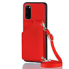 Coque Luxe Cuir Housse Etui Y02B pour Samsung Galaxy S20 5G Rouge