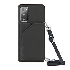 Coque Luxe Cuir Housse Etui Y02B pour Samsung Galaxy S20 Lite 5G Noir