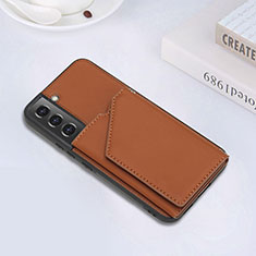 Coque Luxe Cuir Housse Etui Y02B pour Samsung Galaxy S21 Plus 5G Marron