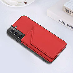 Coque Luxe Cuir Housse Etui Y02B pour Samsung Galaxy S21 Plus 5G Rouge