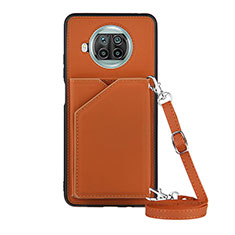 Coque Luxe Cuir Housse Etui Y02B pour Xiaomi Mi 10i 5G Marron