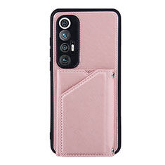 Coque Luxe Cuir Housse Etui Y02B pour Xiaomi Mi 10S 5G Or Rose