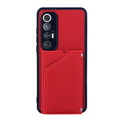 Coque Luxe Cuir Housse Etui Y02B pour Xiaomi Mi 10S 5G Rouge