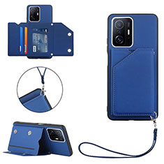 Coque Luxe Cuir Housse Etui Y02B pour Xiaomi Mi 11T Pro 5G Bleu