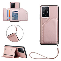 Coque Luxe Cuir Housse Etui Y02B pour Xiaomi Mi 11T Pro 5G Or Rose