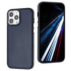 Coque Luxe Cuir Housse Etui Y03B pour Apple iPhone 14 Pro Bleu