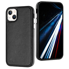 Coque Luxe Cuir Housse Etui Y03B pour Apple iPhone 15 Noir