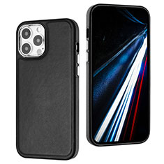 Coque Luxe Cuir Housse Etui Y03B pour Apple iPhone 16 Pro Max Noir