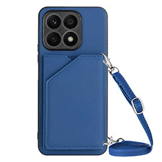 Coque Luxe Cuir Housse Etui Y03B pour Huawei Honor X8a 4G Bleu