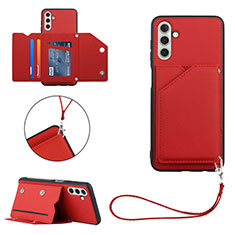 Coque Luxe Cuir Housse Etui Y03B pour Samsung Galaxy A04s Rouge