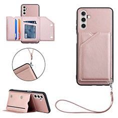 Coque Luxe Cuir Housse Etui Y03B pour Samsung Galaxy A13 5G Or Rose