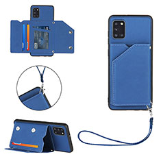 Coque Luxe Cuir Housse Etui Y03B pour Samsung Galaxy A31 Bleu