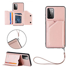 Coque Luxe Cuir Housse Etui Y03B pour Samsung Galaxy A72 4G Or Rose
