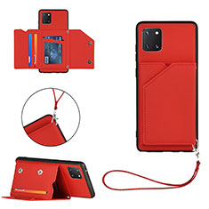 Coque Luxe Cuir Housse Etui Y03B pour Samsung Galaxy A81 Rouge