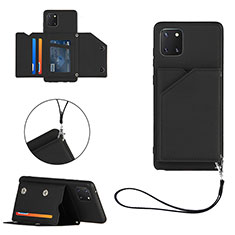 Coque Luxe Cuir Housse Etui Y03B pour Samsung Galaxy M60s Noir