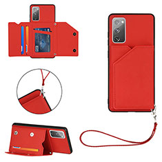 Coque Luxe Cuir Housse Etui Y03B pour Samsung Galaxy S20 FE 4G Rouge