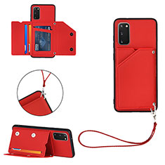 Coque Luxe Cuir Housse Etui Y03B pour Samsung Galaxy S20 Rouge