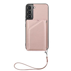 Coque Luxe Cuir Housse Etui Y03B pour Samsung Galaxy S22 5G Or Rose