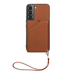 Coque Luxe Cuir Housse Etui Y03B pour Samsung Galaxy S23 Plus 5G Marron