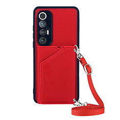 Coque Luxe Cuir Housse Etui Y03B pour Xiaomi Mi 10S 5G Rouge