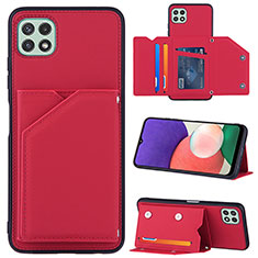 Coque Luxe Cuir Housse Etui Y04B pour Samsung Galaxy A22s 5G Rouge