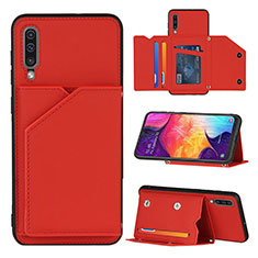 Coque Luxe Cuir Housse Etui Y04B pour Samsung Galaxy A30S Rouge