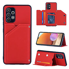 Coque Luxe Cuir Housse Etui Y04B pour Samsung Galaxy A32 5G Rouge