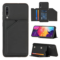 Coque Luxe Cuir Housse Etui Y04B pour Samsung Galaxy A50 Noir