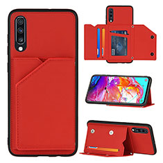 Coque Luxe Cuir Housse Etui Y04B pour Samsung Galaxy A70 Rouge