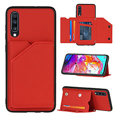 Coque Luxe Cuir Housse Etui Y04B pour Samsung Galaxy A70S Rouge