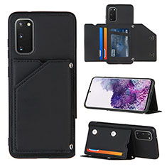 Coque Luxe Cuir Housse Etui Y04B pour Samsung Galaxy S20 Noir