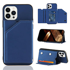 Coque Luxe Cuir Housse Etui Y05B pour Apple iPhone 13 Pro Bleu