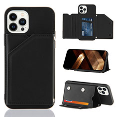 Coque Luxe Cuir Housse Etui Y05B pour Apple iPhone 14 Pro Max Noir