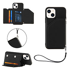 Coque Luxe Cuir Housse Etui Y06B pour Apple iPhone 15 Plus Noir