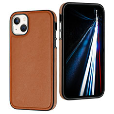 Coque Luxe Cuir Housse Etui Y07B pour Apple iPhone 14 Plus Marron