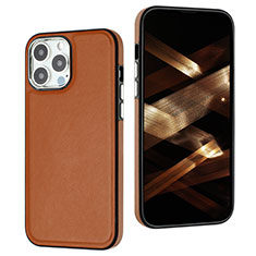 Coque Luxe Cuir Housse Etui Y07B pour Apple iPhone 14 Pro Marron